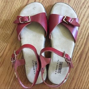 Red Bass Sunjuns Joanne sandals sz 6.5